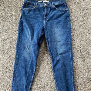 98% Cotton MNG by Mango Women The Mom Jeans Size 16 High Waist